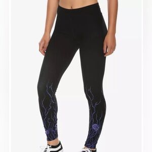 Hot Topic Disney Sleeping Beauty Maleficent Leggings Large NEVER WORN